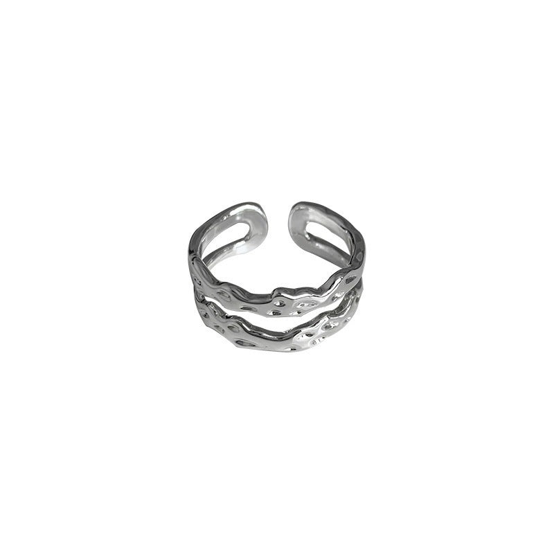 Damen Offener Ring mit innovativem Textur- und Designkonzept Shop Nory