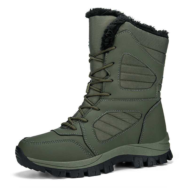 Damen Warm gefütterte Winterstiefel mit rutschfester Gummisohle