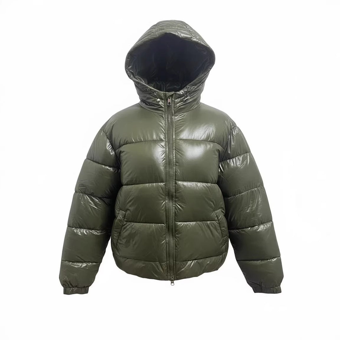 Damen Stylische Daunenjacke mit Kapuze