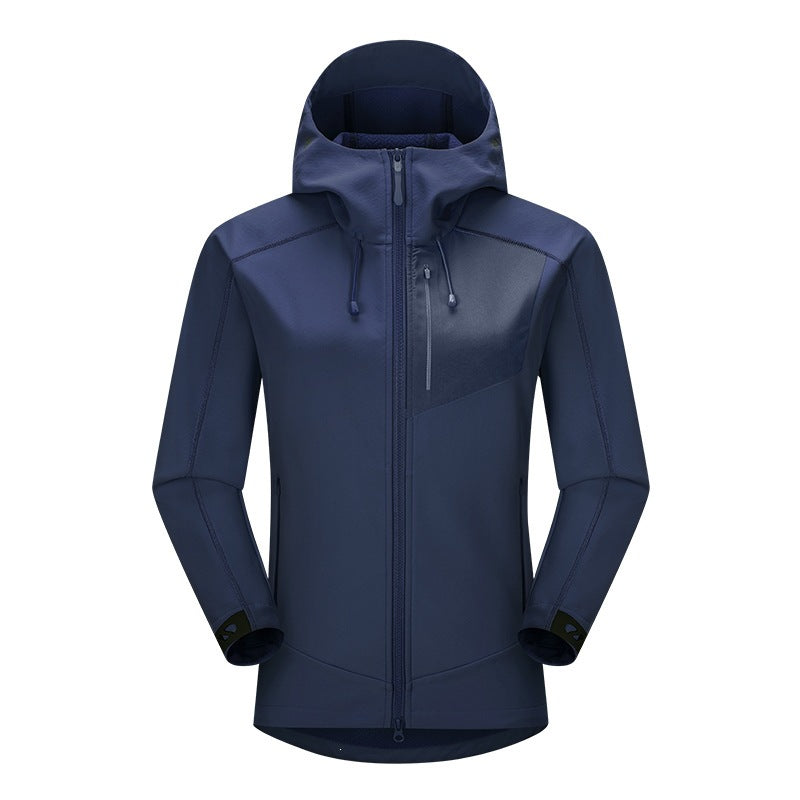 Herren Softshell-Trekkingjacke mit Kapuze atmungsaktiv winddicht dehnbar Shop Nory