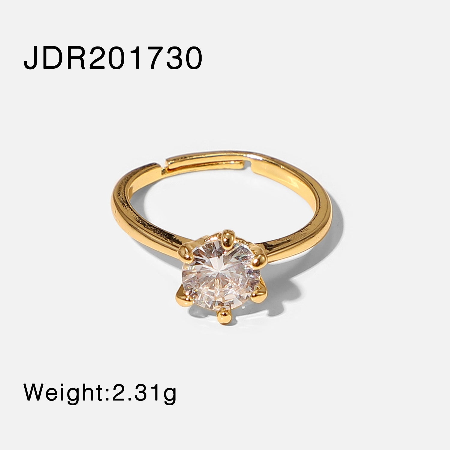 Damen Offener Ring mit funkelnden Zirkonia-Akzenten Shop Nory