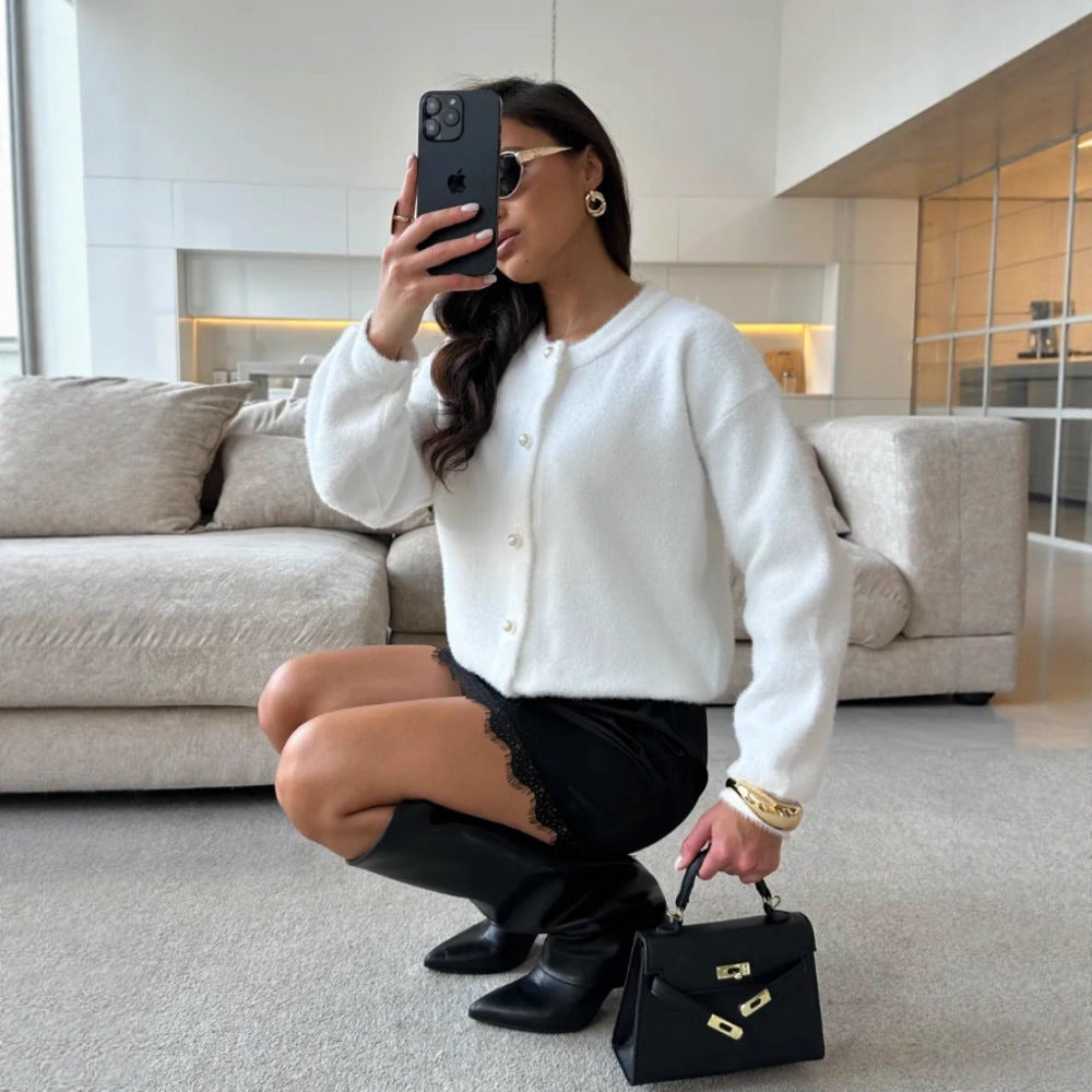 Damen Weiche Strickjacke Shop Nory