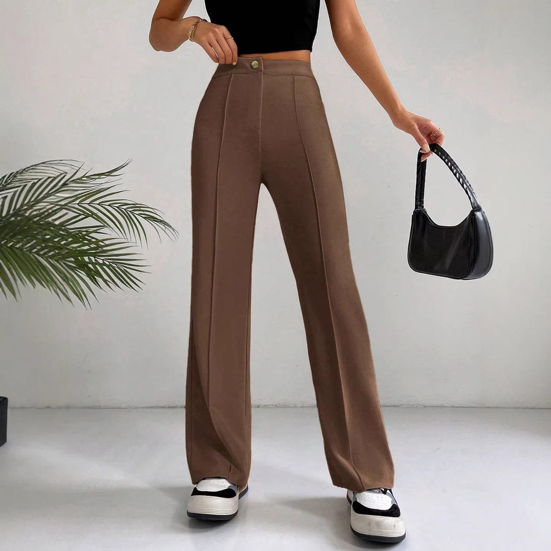 Damen Hochgeschnittene Palazzo-Hose mit Bügelfalte und weitem Bein Shop Nory