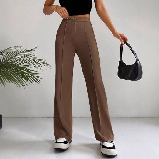 Damen Hochgeschnittene Palazzo-Hose mit Bügelfalte und weitem Bein Shop Nory