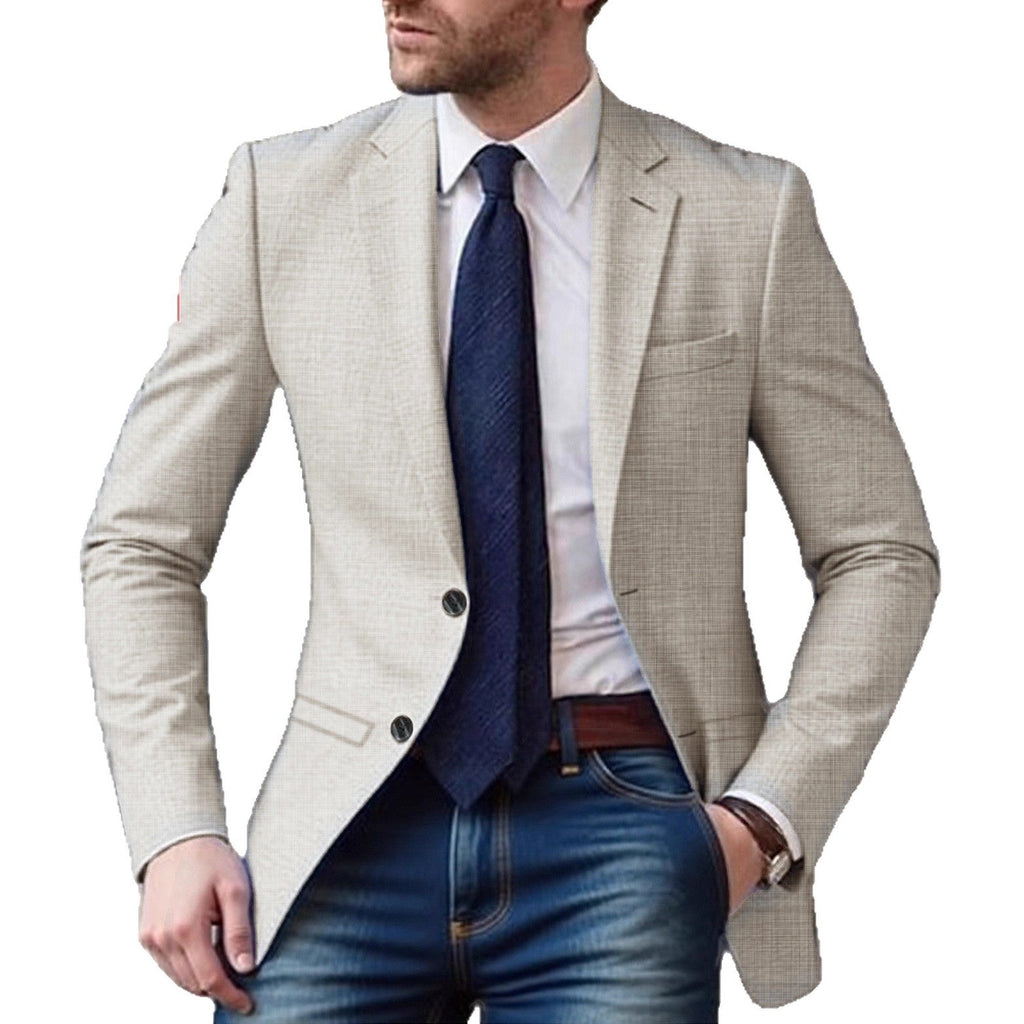 Herren eleganter und strukturierter Blazer mit modischen Details