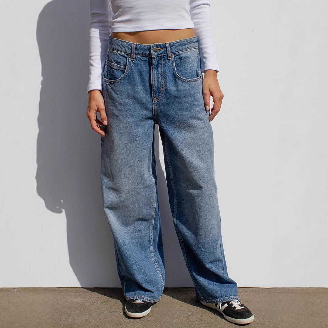 Damen Weit geschnittene Jeans im lässigen Oversized-Stil