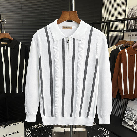 Herren Modisches Kurzarm Strickoberteil mit Reißverschluss Shop Nory 1787964672