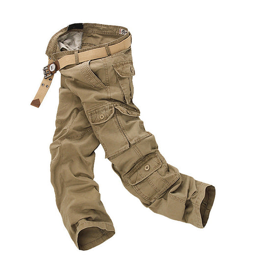 Herren Multifunktionale Cargo-Hose mit verstellbarem Bund und zahlreichen Taschen