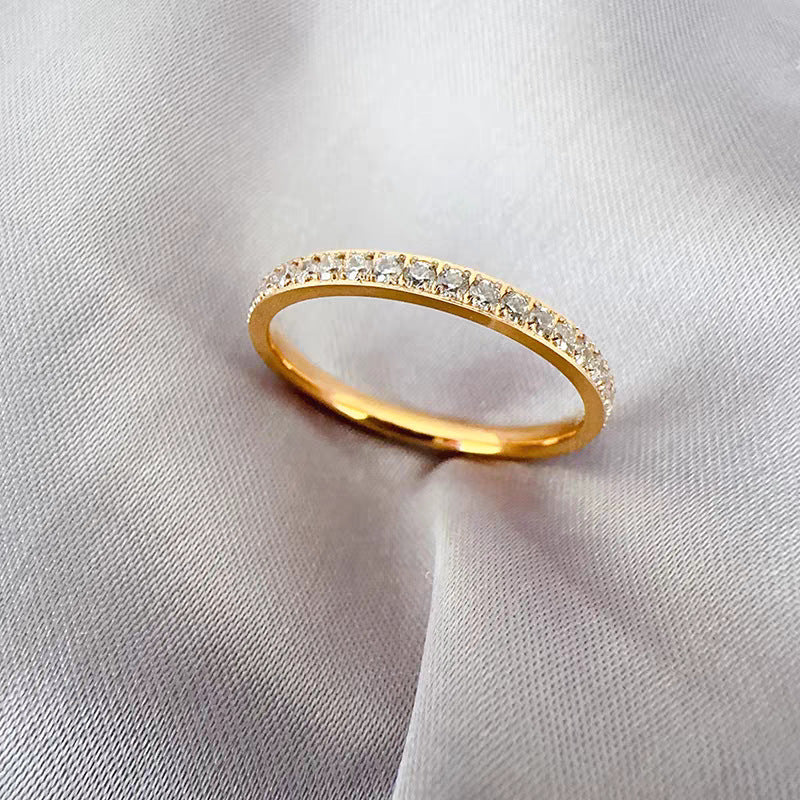 Damen Diamant-besetzter Ewigkeit Band Ring Shop Nory