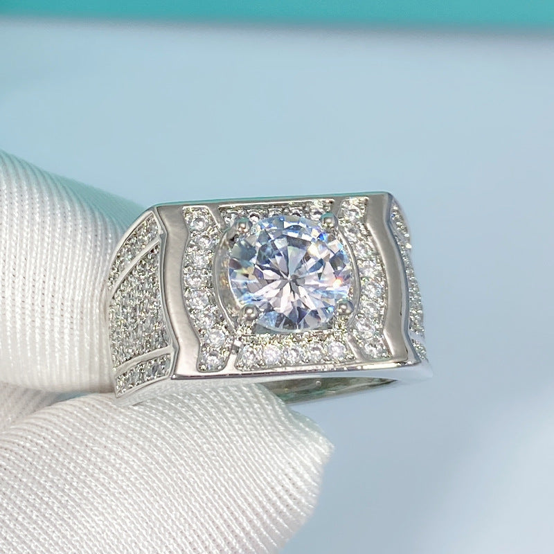 Damen eleganter Silberring mit funkelndem Zirkonia Shop Nory