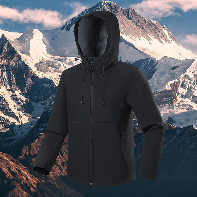 Herren Atmungsaktive Softshell-Fleecejacke mit mehrlagiger Membran, ergonomischem Schnitt und verstellbarer Kapuze Shop Nory