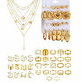 Damen Schmuckset mit mehrlagigen Ketten und vielfältigen Ringen Shop Nory