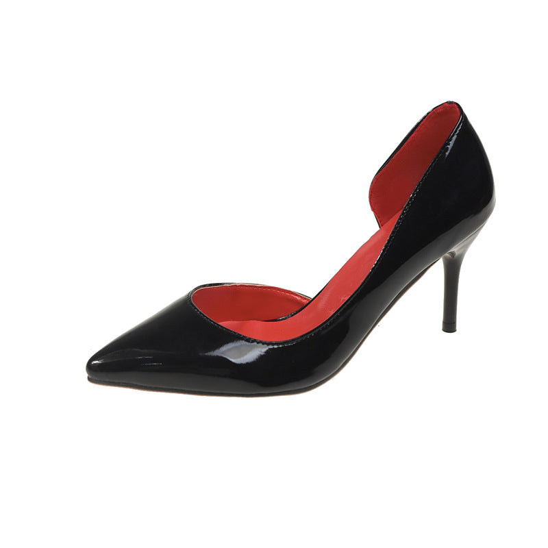 Damen Lack-Pumps mit spitzer Zehenform, gepolstertem Komfortfußbett und schlankem Stiletto Shop Nory