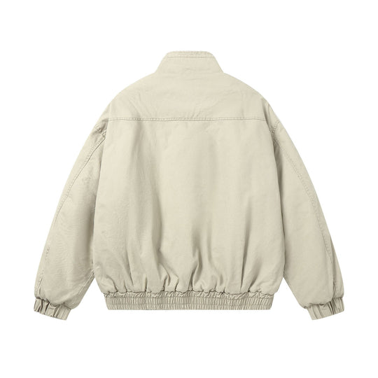 Damen Boxy-wattierte Bomberjacke mit hohem Stehkragen und elastischem Saum Shop Nory