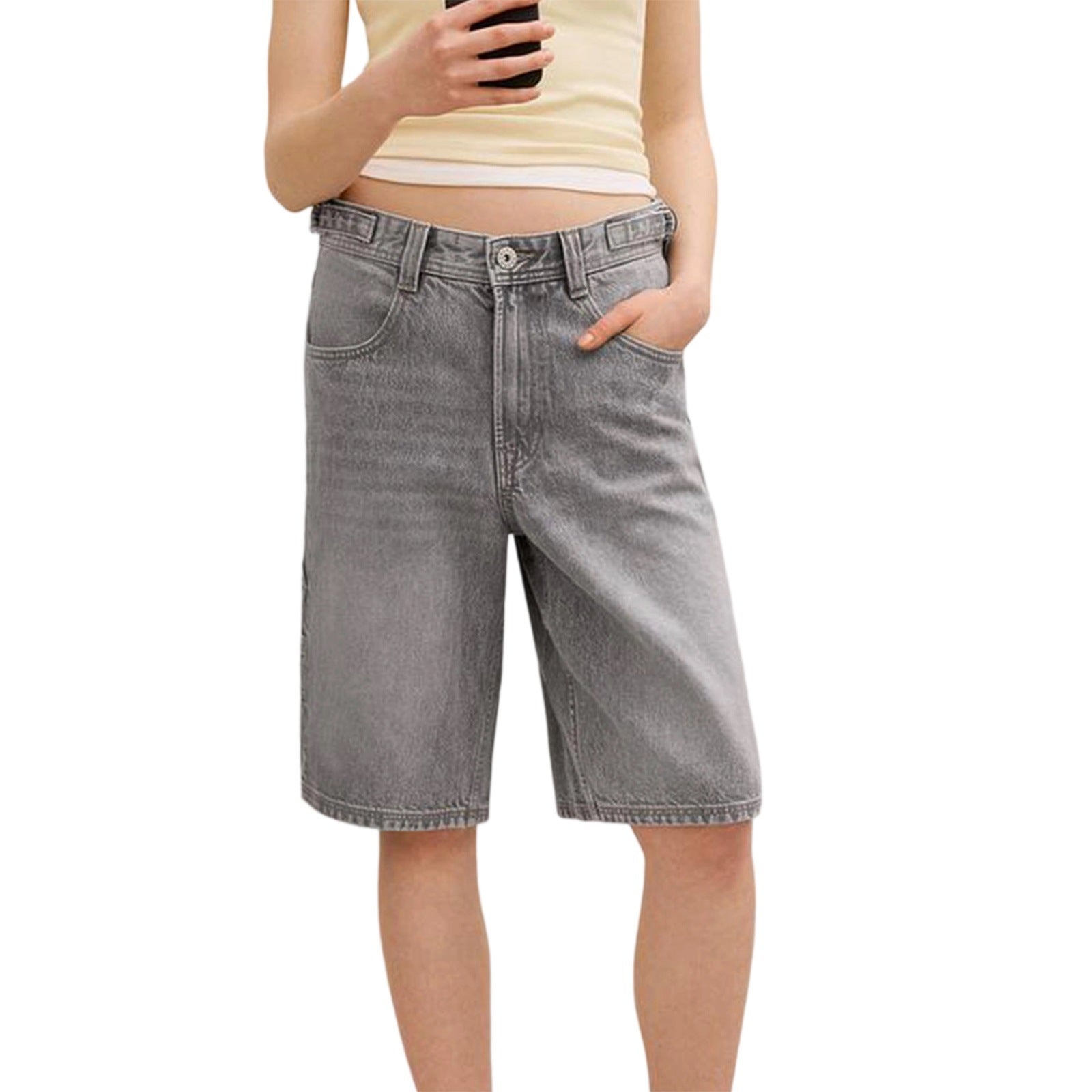 Damen Hochgeschnittene Denim-Shorts im modernen Stil