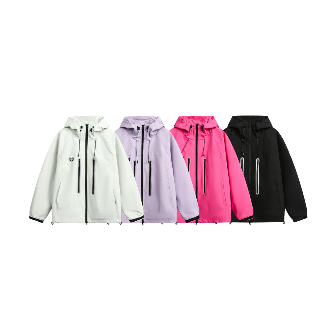 Damen Wasserdichte Parka-Jacke mit Kapuze und versiegelten Reißverschlüssen Shop Nory