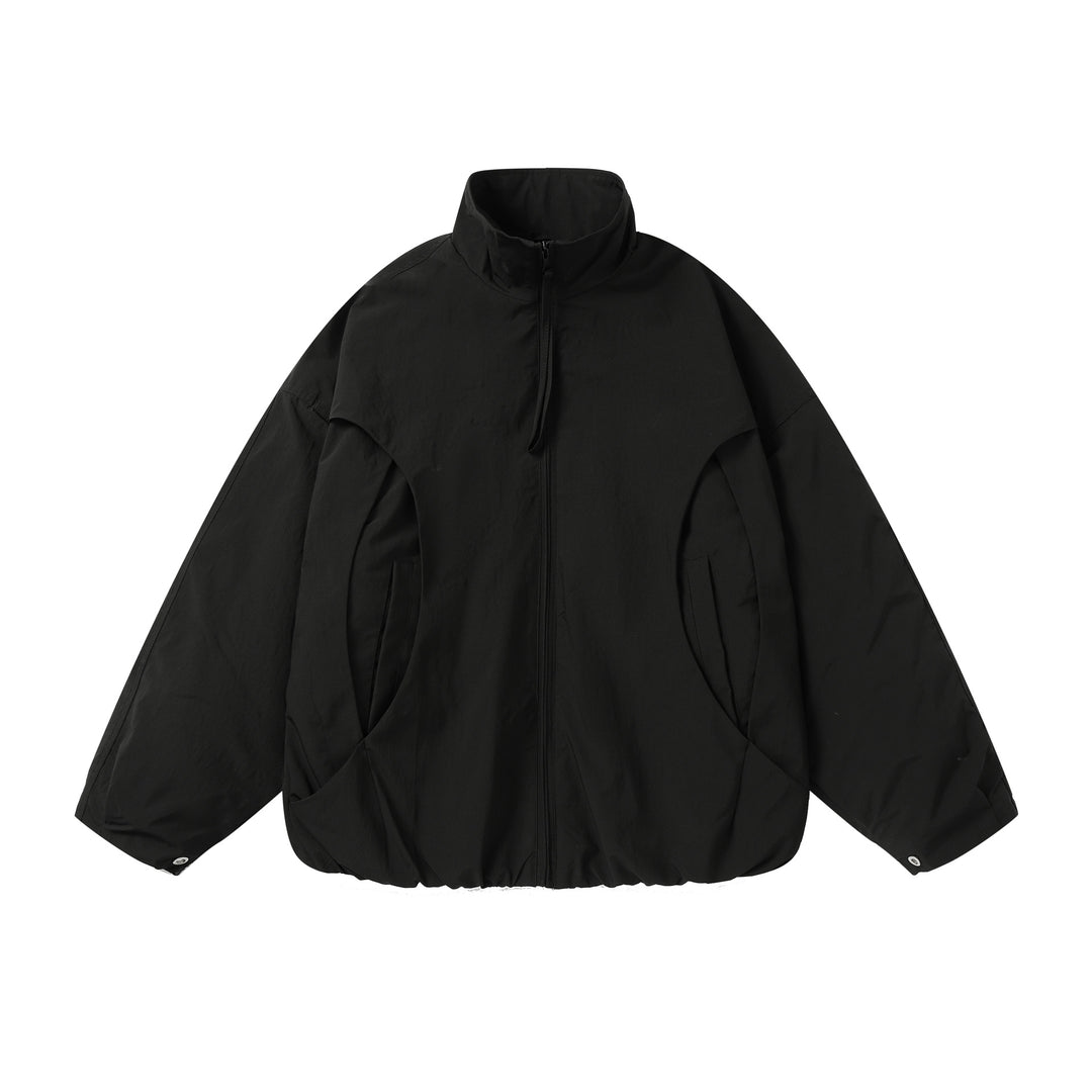 Unisex Boxy-Kurzjacke mit hohem Stehkragen und Ballonärmeln Shop Nory