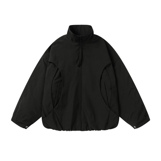 Unisex Boxy-Kurzjacke mit hohem Stehkragen und Ballonärmeln Shop Nory