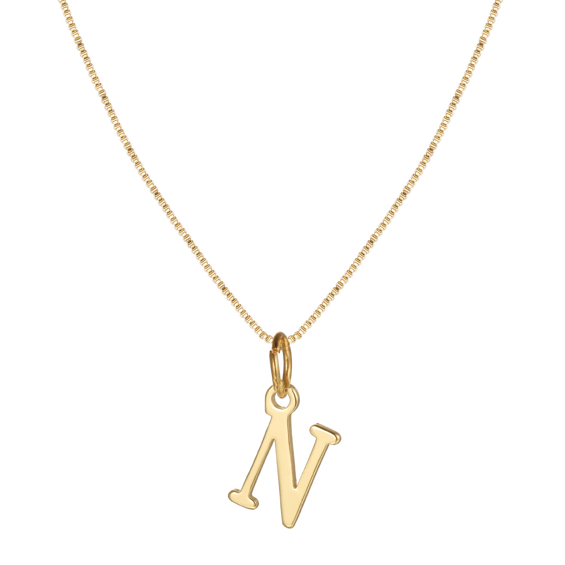 Damen Halskette mit modischem Initial-Anhänger in elegantem Design Shop Nory
