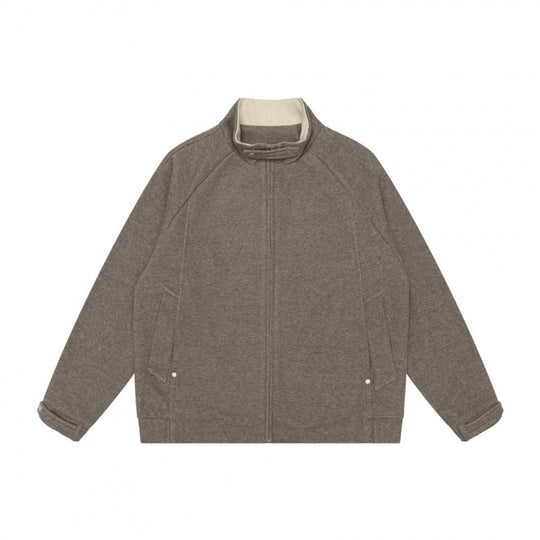 Herren Boxy-Zip-Blousonjacke mit Stehkragen, Raglanärmeln und verdecktem Reißverschluss Shop Nory