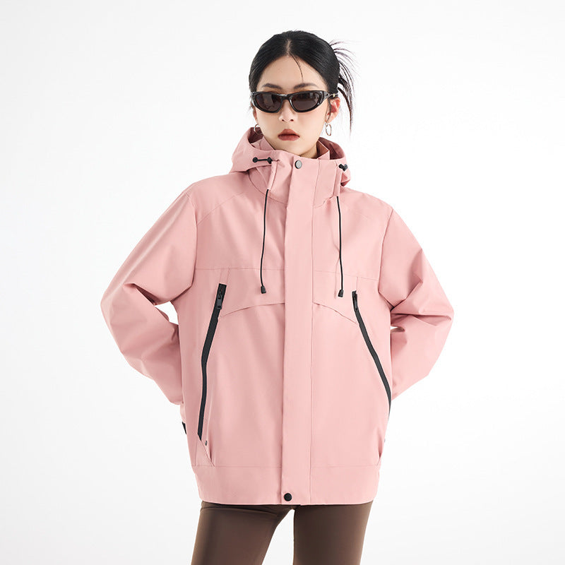 Damen technische wasserdichte Oversize-Parka mit Kapuze und verdeckten Reißverschlusstaschen Shop Nory
