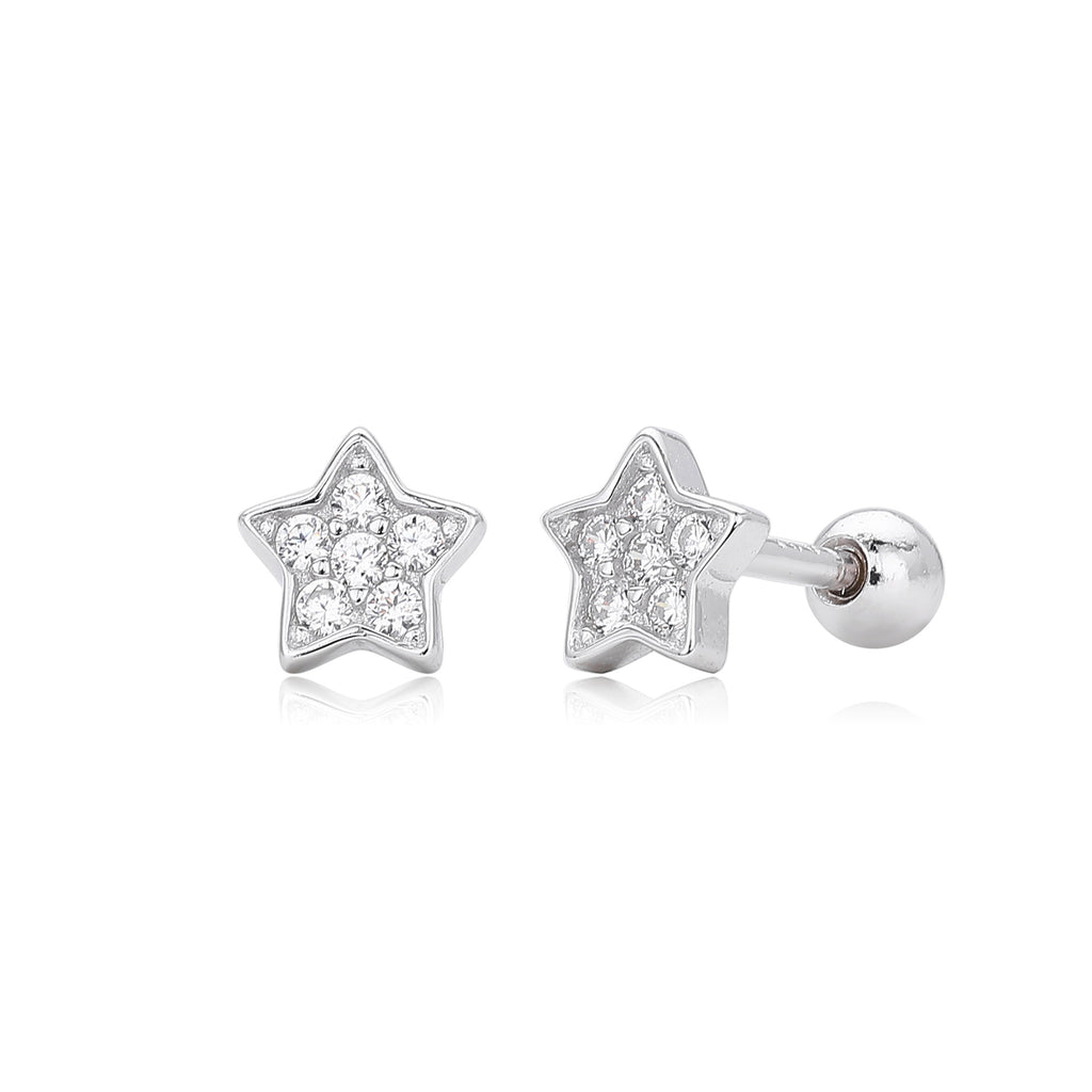 Damen Ohrstecker im funkelnden Sterndesign mit hochwertigem Zirkonbesatz Shop Nory