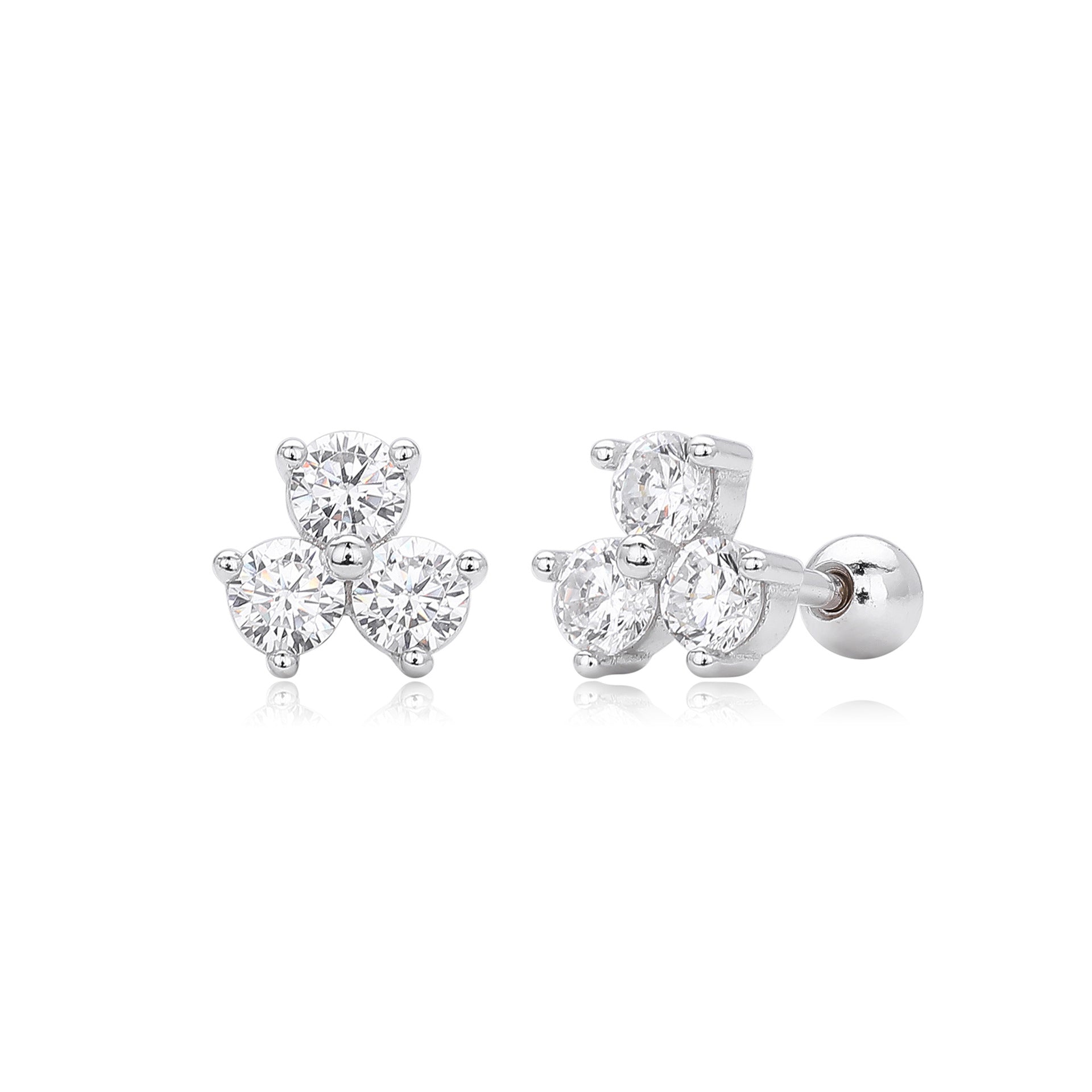 Damen Ohrstecker mit luxuriösen 5A Zirkonsteinen in hochwertigem 925 Sterling Silber Shop Nory