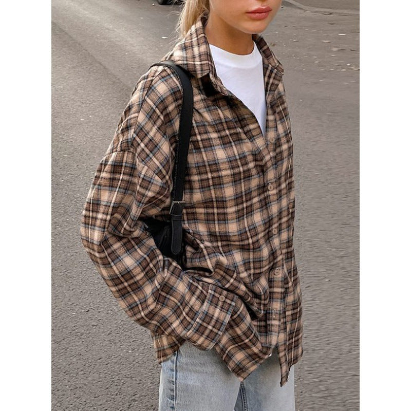 Damen Kariertes Overshirt Shopnory