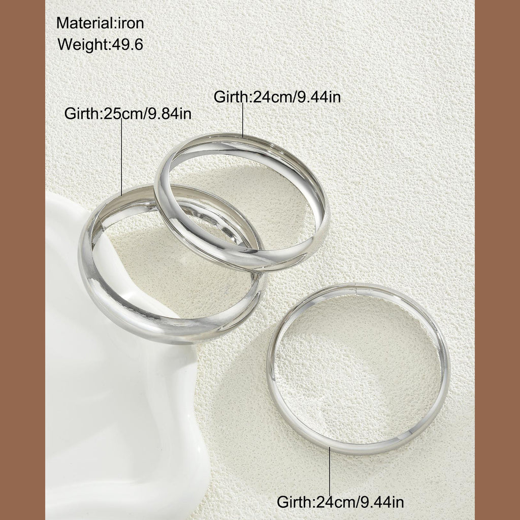 Damen Armreifen-Set mit geschwungenem und glänzendem Design Shop Nory