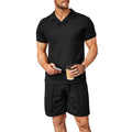 Herren Freizeit Polo- und Shorts-Set aus atmungsaktivem Material Shopnory
