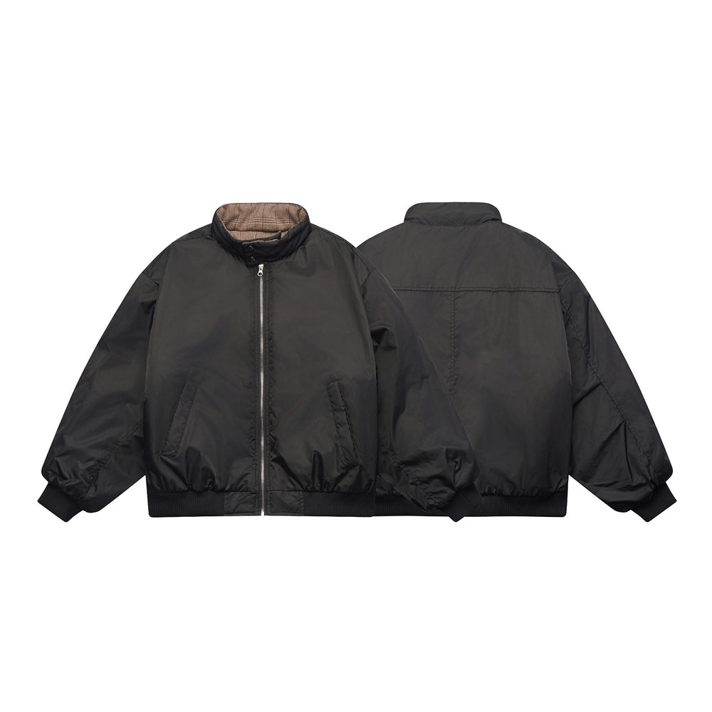 Unisex Boxy-Flightjacke im Oversize-Cut mit gesteppter Stehkragen-Fütterung und Rippbündchen Shop Nory