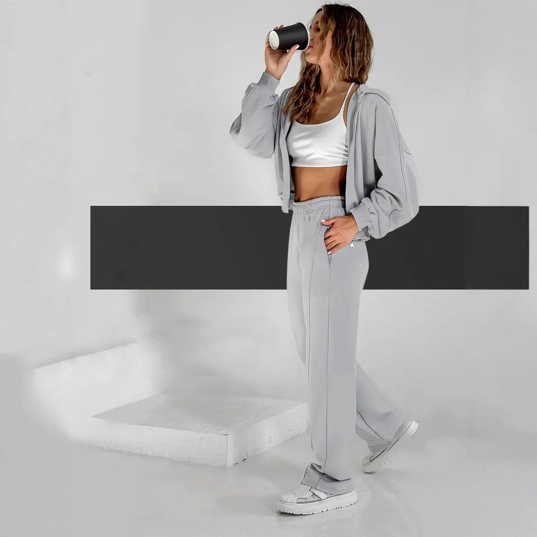 Damen Freizeit Hoodie Set Shop Nory