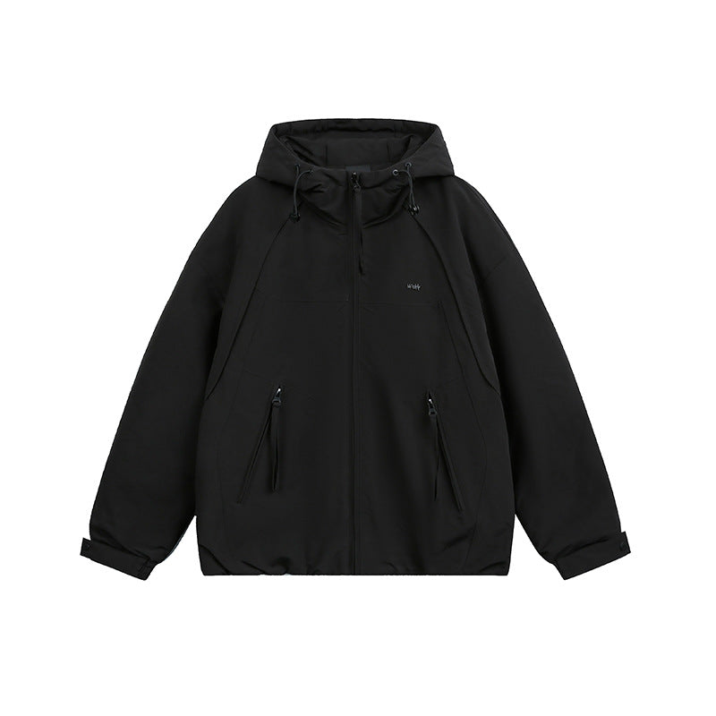 Unisex Oversized Kapuzen-Winterjacke mit wasserabweisender Wattierung und Kordelzug Shop Nory