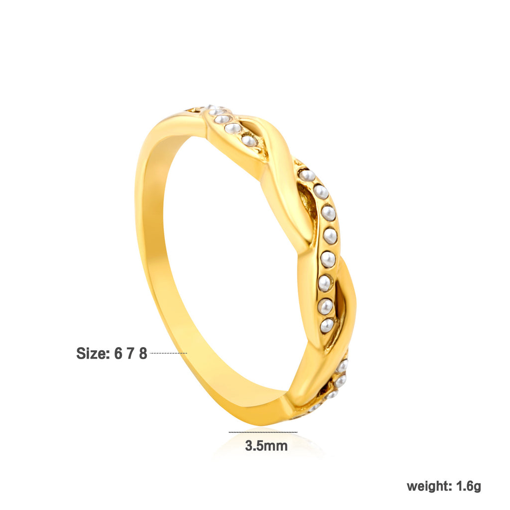 Damen Offener Ring mit kreativem Gitterdesign und funkelnden Zirkonia-Elementen Shop Nory