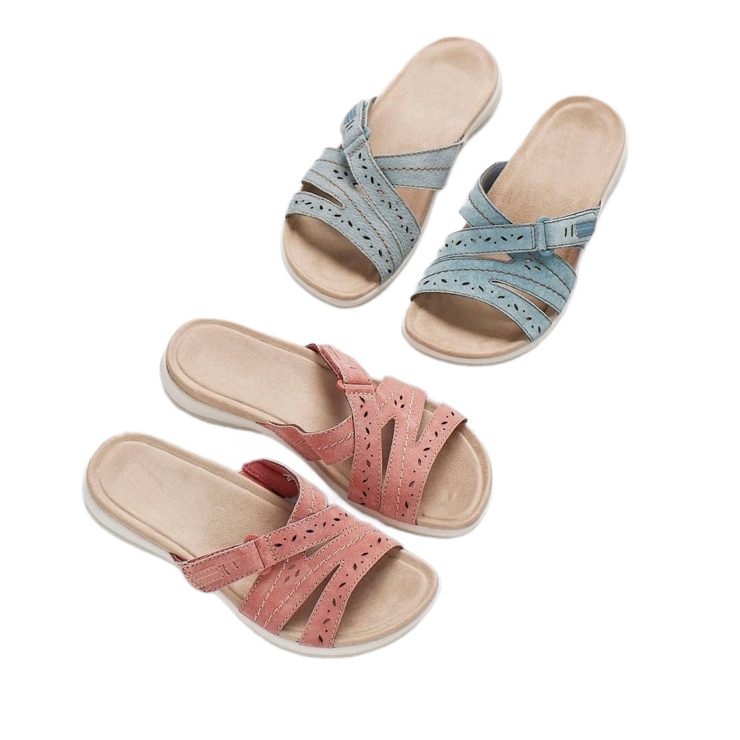 Damen Komfortable Sandalen mit verstellbarem Riemen und luftiger Schnittführung