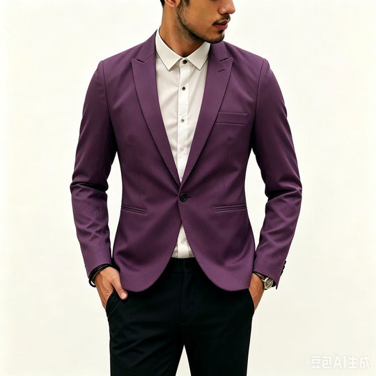 Herren Zweiteiliges Slim‑Fit Anzugset mit schmalem Revers und Stretchgewebe Shop Nory