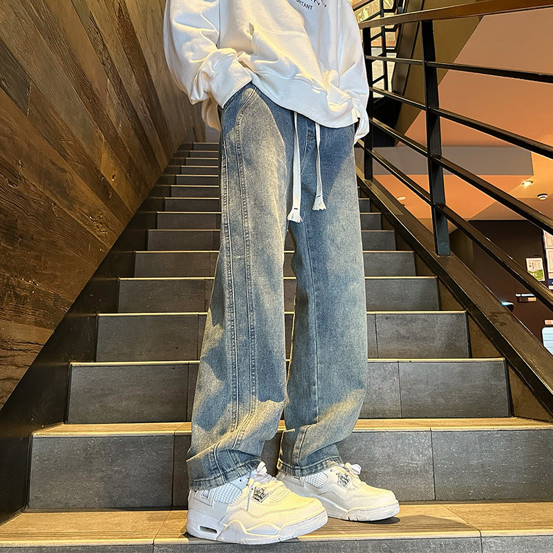 Herren Lässige und weite Denim-Hose Shop Nory