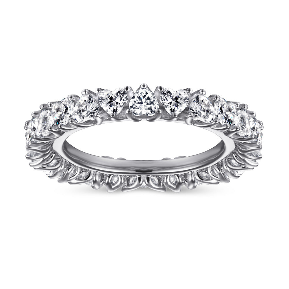 Damen Schmuckset mit herzförmigem Ring, Ohrsteckern und Anhänger Shop Nory