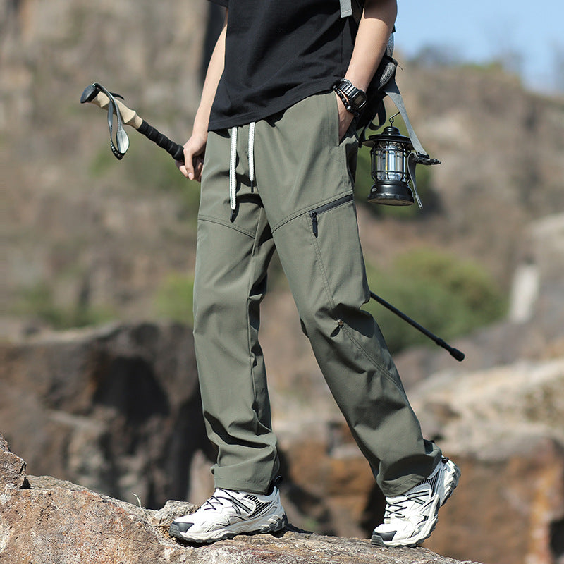 Herren Technische Trekkinghose mit Reißverschlusstaschen und Kordelbund Shop Nory