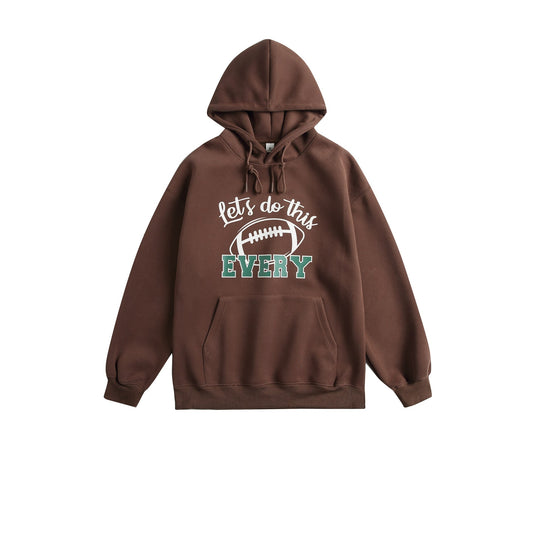 Unisex Kapuzenpullover mit College‑Print, Kängurutasche und relaxed Fit Shop Nory
