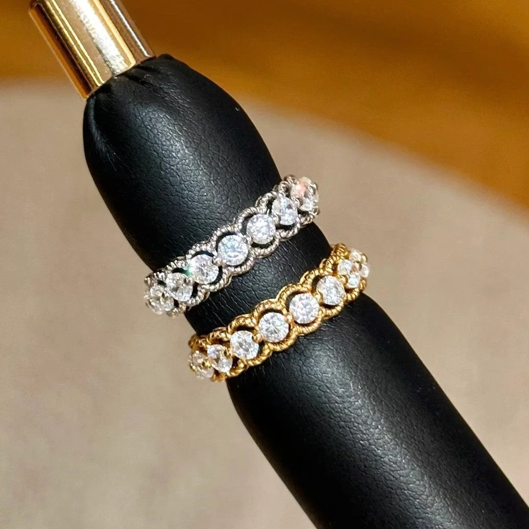 Damen Glitzernder Zirkonring Shop Nory
