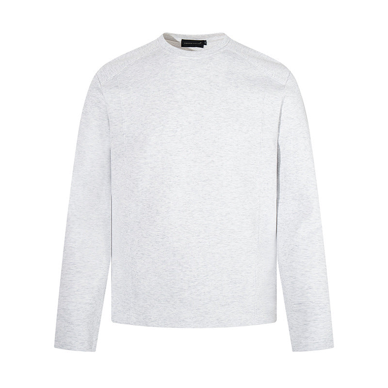 Herren Langarmshirt mit Rundhalsausschnitt aus meliertem Baumwollmix Shop Nory
