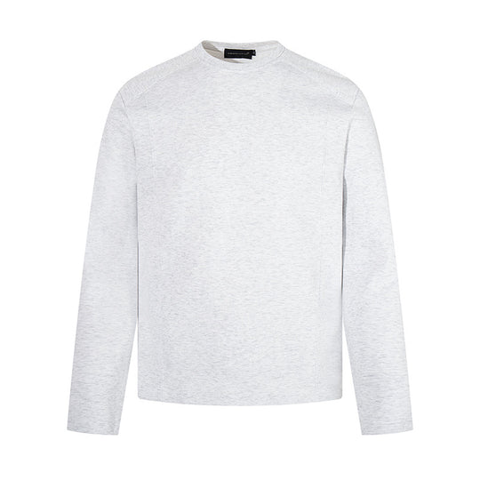 Herren Langarmshirt mit Rundhalsausschnitt aus meliertem Baumwollmix Shop Nory