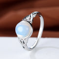 Damen Ring mit schimmerndem Mondstein und filigranen Details Shop Nory
