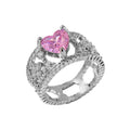 Damenring mit Herzdesign und funkelnden Zirkonia Shop Nory