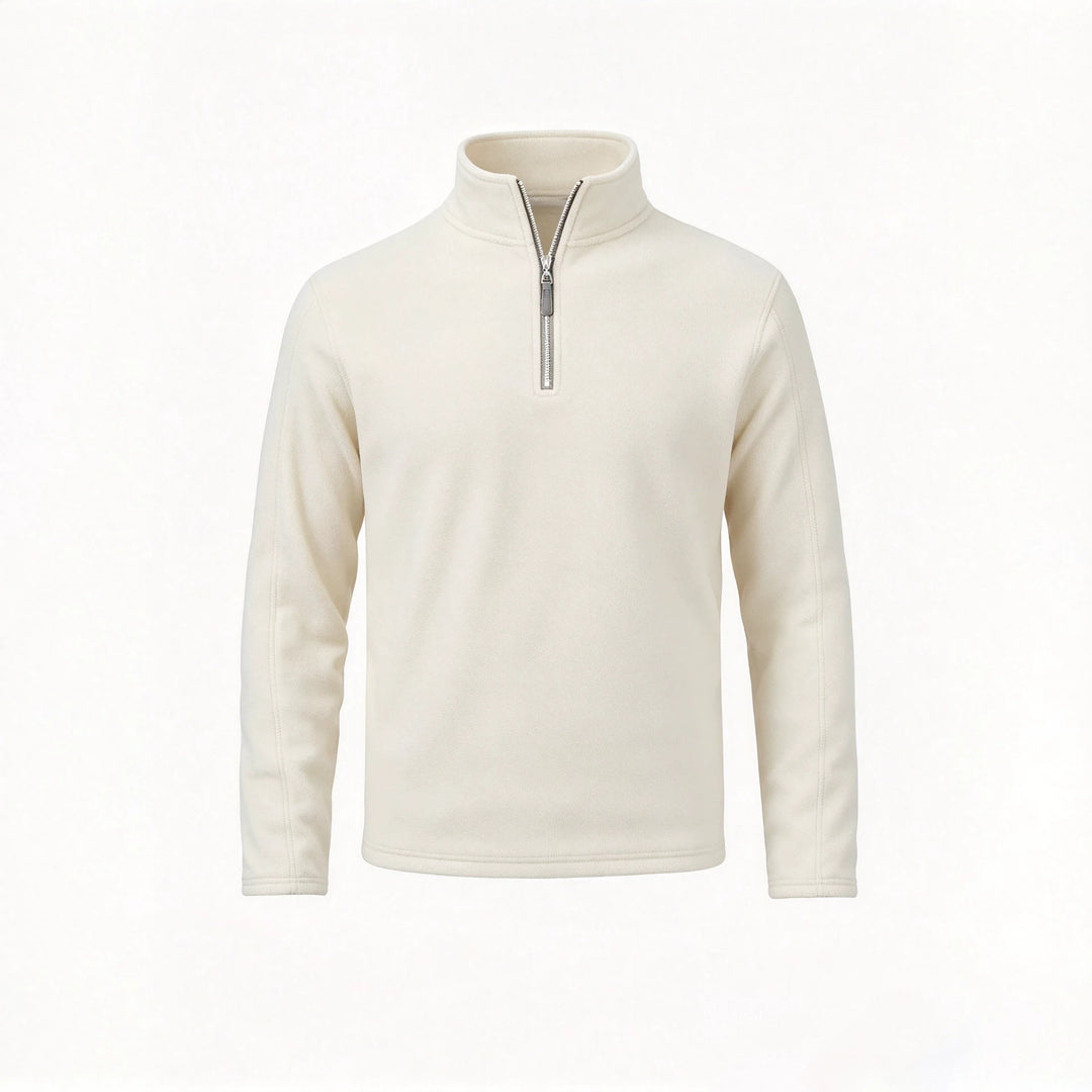 Herren Fleecepullover mit halbem Reißverschluss und Stehkragen Shop Nory