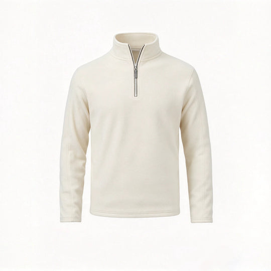 Herren Fleecepullover mit halbem Reißverschluss und Stehkragen Shop Nory