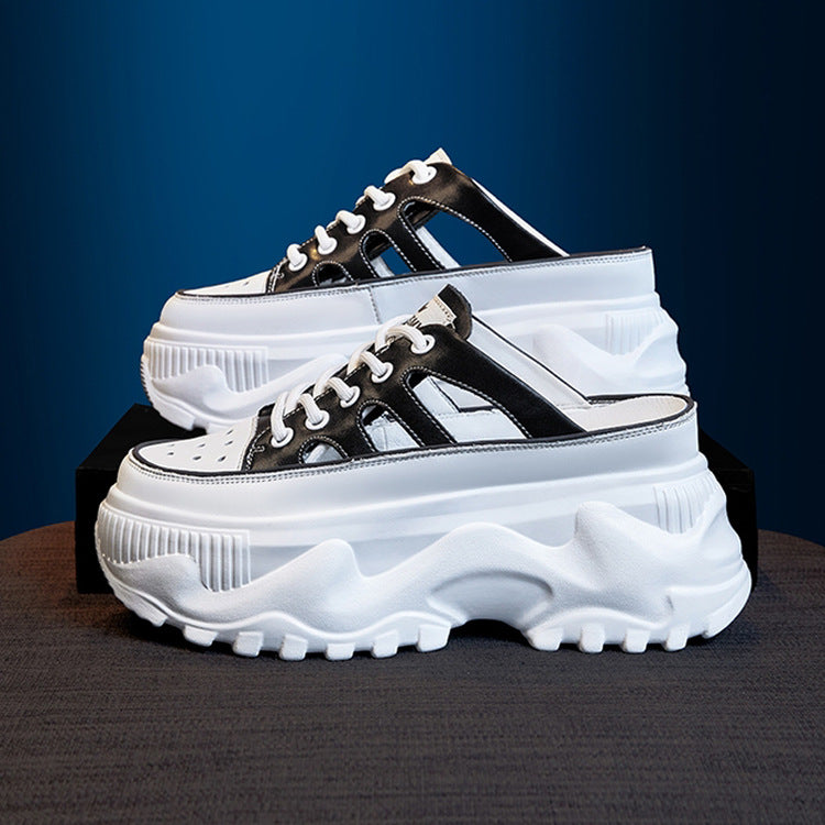 Damen Plateau-Sneaker mit luftdurchlässigem Mesh-Obermaterial und dämpfender Sohle