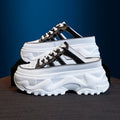 Damen Plateau-Sneaker mit luftdurchlässigem Mesh-Obermaterial und dämpfender Sohle
