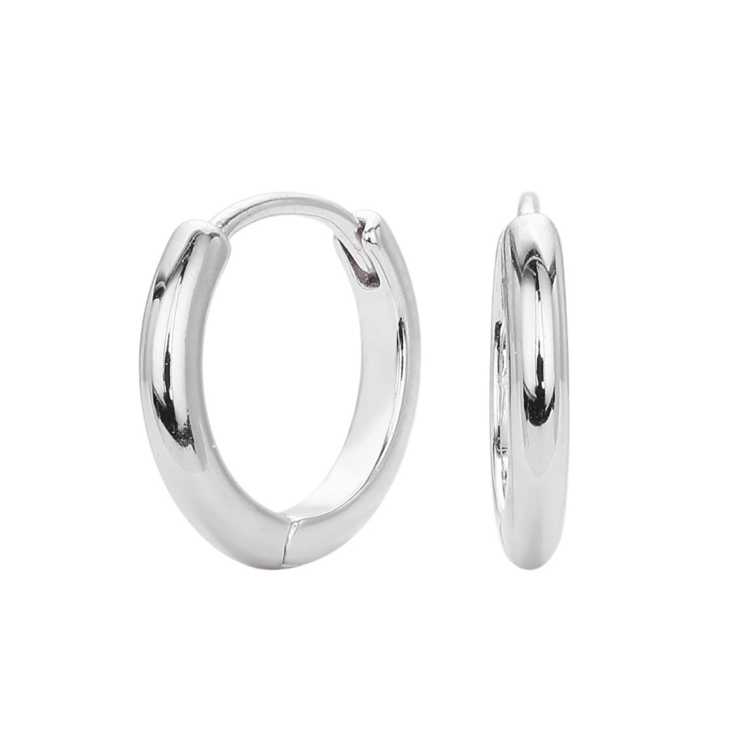 Damen Ohrcreolen mit modernem, minimalistischem Design aus hochwertigem 925 Sterling Silber Shop Nory